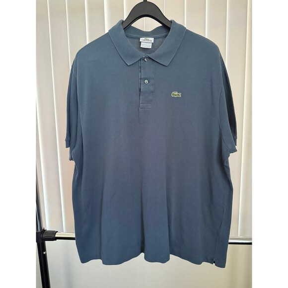 Men's Lacoste Blue Polo Short Sleeve Shirt Size 8 US XXL - Picture 1 of 6
